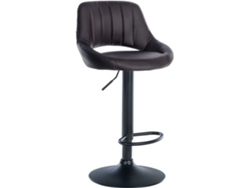 Taburete de bar Milet en símil piel CLP marrón/negro