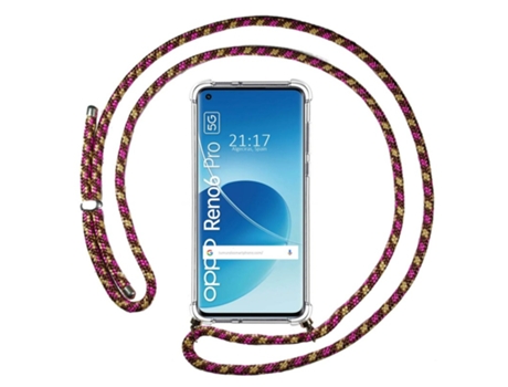 Carcasa Oppo Reno 6 Pro 5G TUMUNDOSMARTPHONE Colgante Rosa