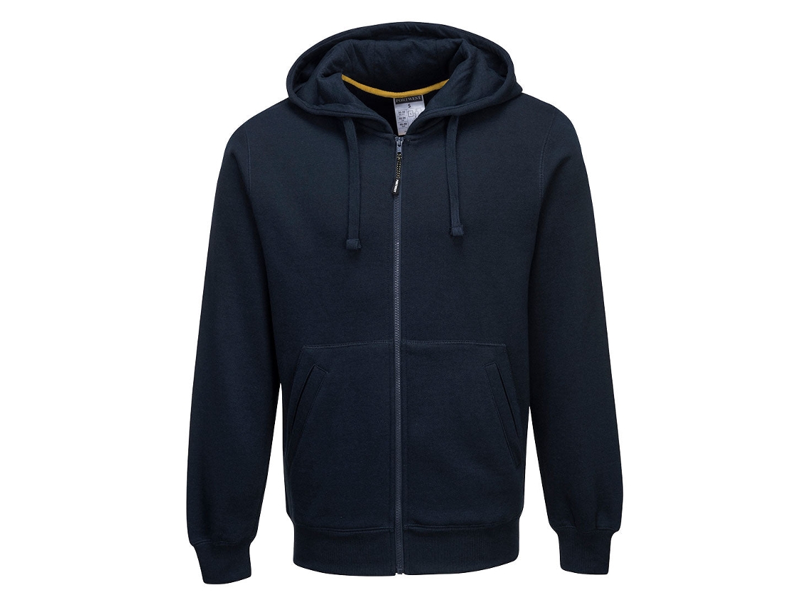 Sudadera con capucha color níquel: comodidad y estilo para el trabajo, azul marino oscuro / XXL