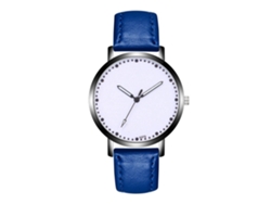Reloj De Pulsera Analógico De Aleación Con Movimiento De Cuarzo, Estilo Casual Y Lujoso, Color Azul Real.