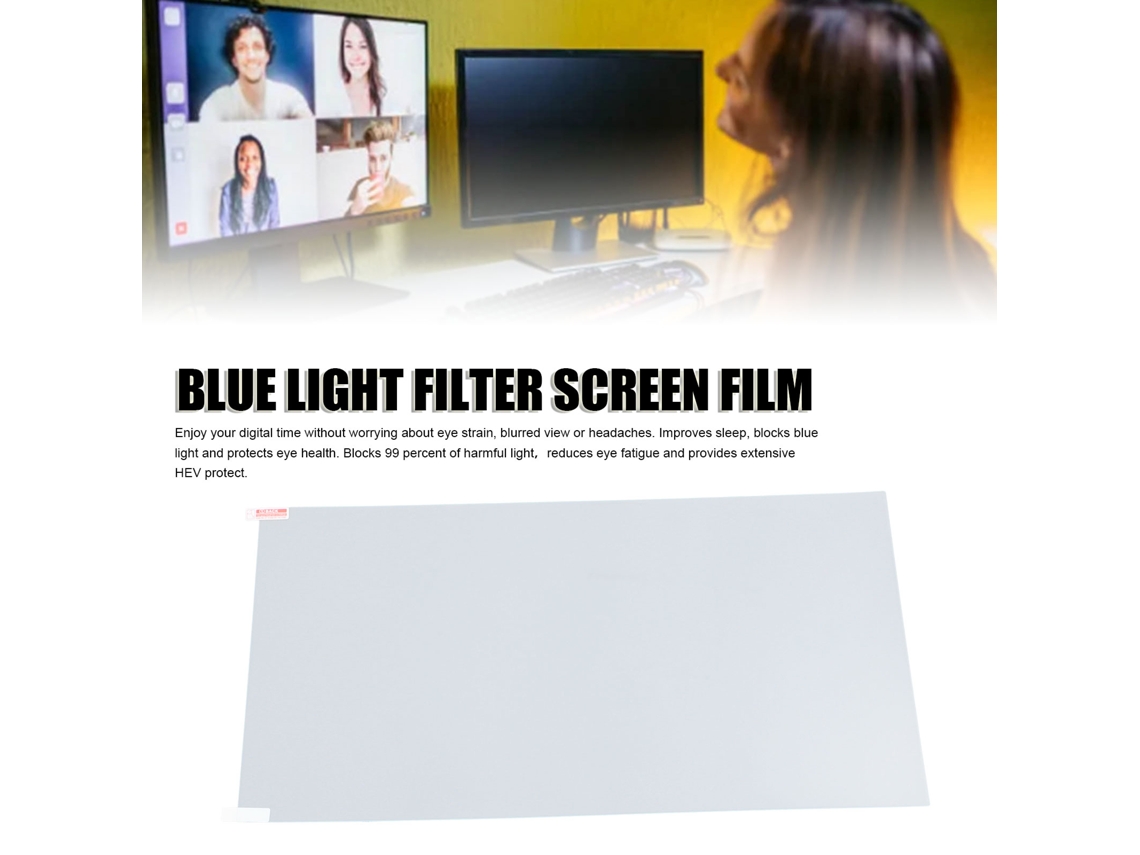 Protector De Pantalla De 20 Pulgadas 16:9 Con Filtro Anti-luz Azul Para Portátiles Y Ordenadores, Con Protección Contra Arañazos.