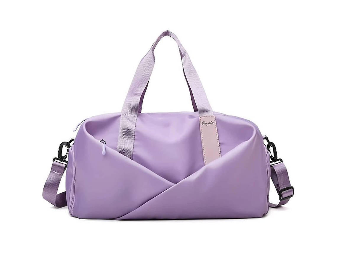 Bolsa De Gimnasio Deportiva Morada Para Hombre Y Mujer Con Bolsillo Impermeable Y Compartimento Para Zapatos.
