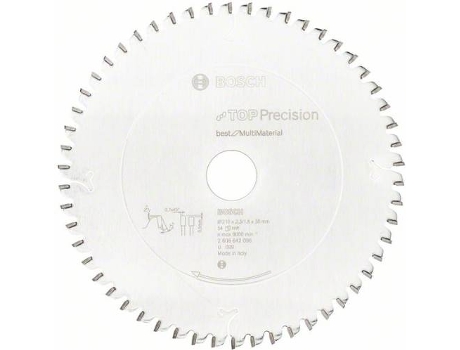 Disco de Sierra Circular BOSCH Top Precisión Best para Multi Material 210x30x2.3 mm - 54