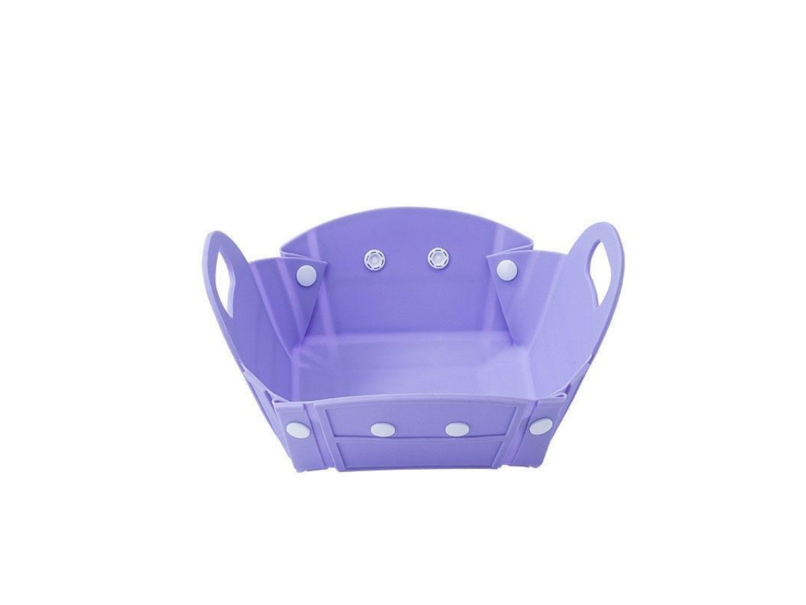 Cesta plegable multifuncional para frutas y almacenamiento al aire libre (morada) Czhhmart