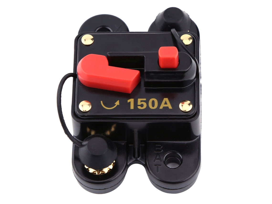 Disyuntor De 12 V Cc Con Fusible Rearmable Para Coche, Barco, Bicicleta, Equipo De Audio Estéreo (150 A)