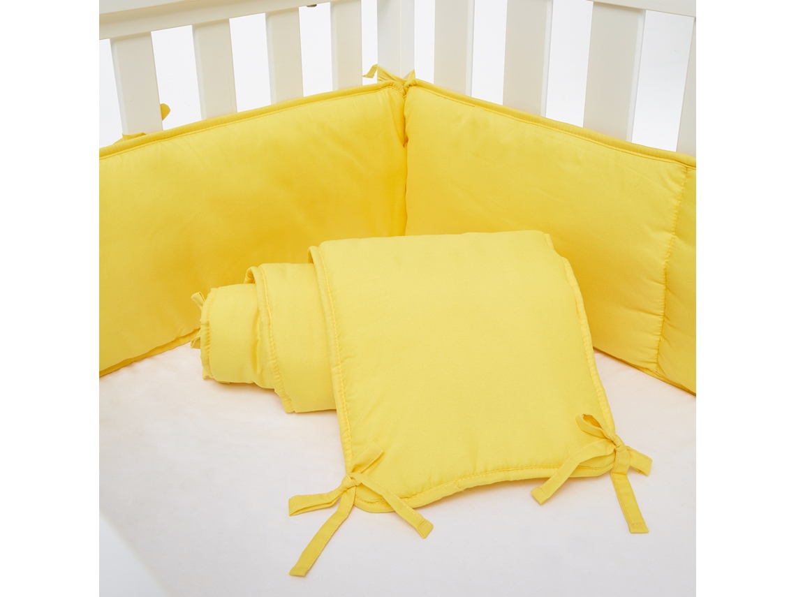 Juego De Protectores De Cuna Panoona 4 Piezas (2 X 132 Cm + 2 X 68,5 Cm) Amarillo