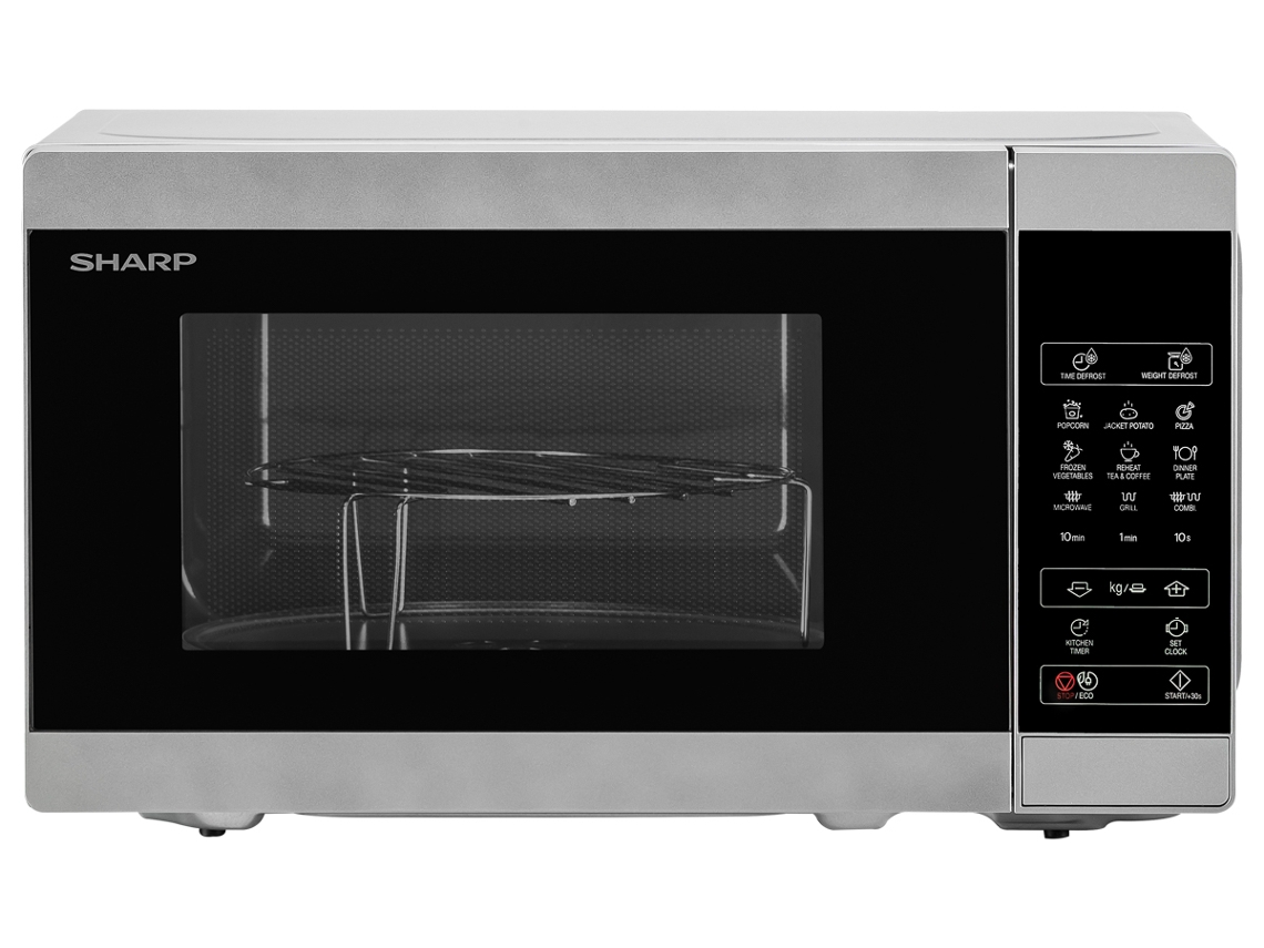 Microondas SHARP YC-MG02ES (20 L - Con grill - Gris)