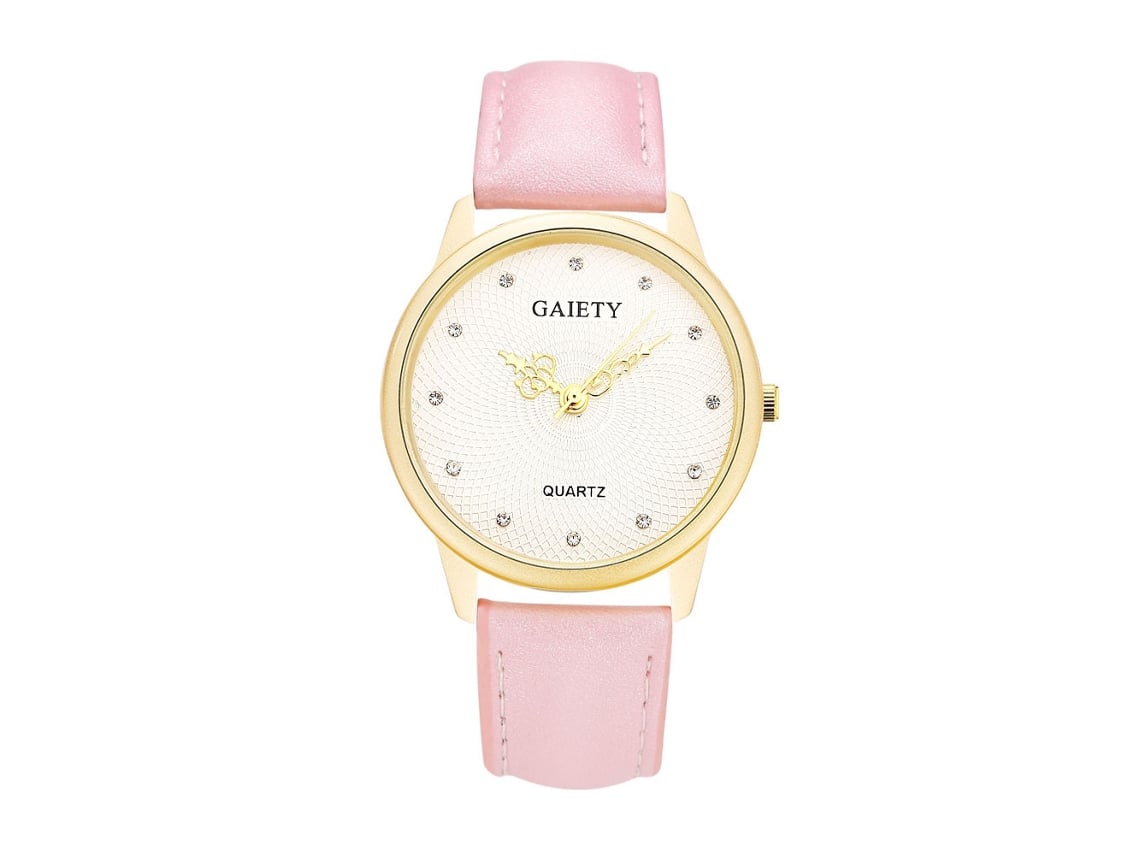 Reloj De Pulsera Analógico De Cuarzo Redondo Plateado Con Diamantes De Imitación.