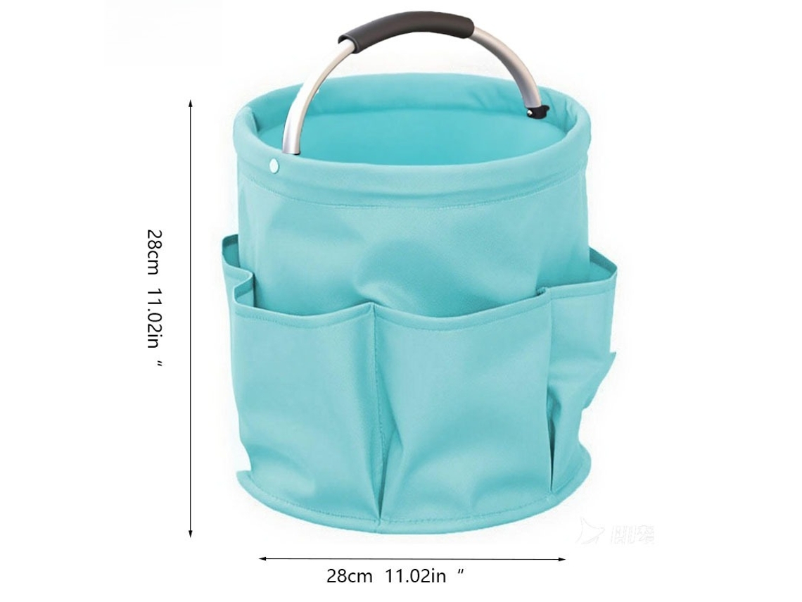 Cesta de almacenamiento plegable y portátil para camping, picnics y organización de herramientas (Abierta / Azul cielo) Czhhmart