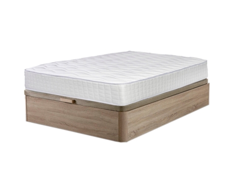 Sommier Carvalho Atenas 90X190Cm Colchón Viscoelástico 28Cm SALDOSYSTOCKS
