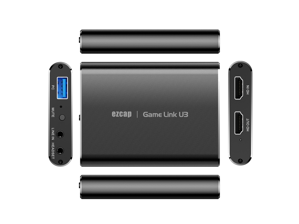 Ezcap371 Game Link U3 4k Loop Out Video Capture Box Grabador Hd 1080p Convertidor Usb3.2 Con Mic In Line In Plug And Play