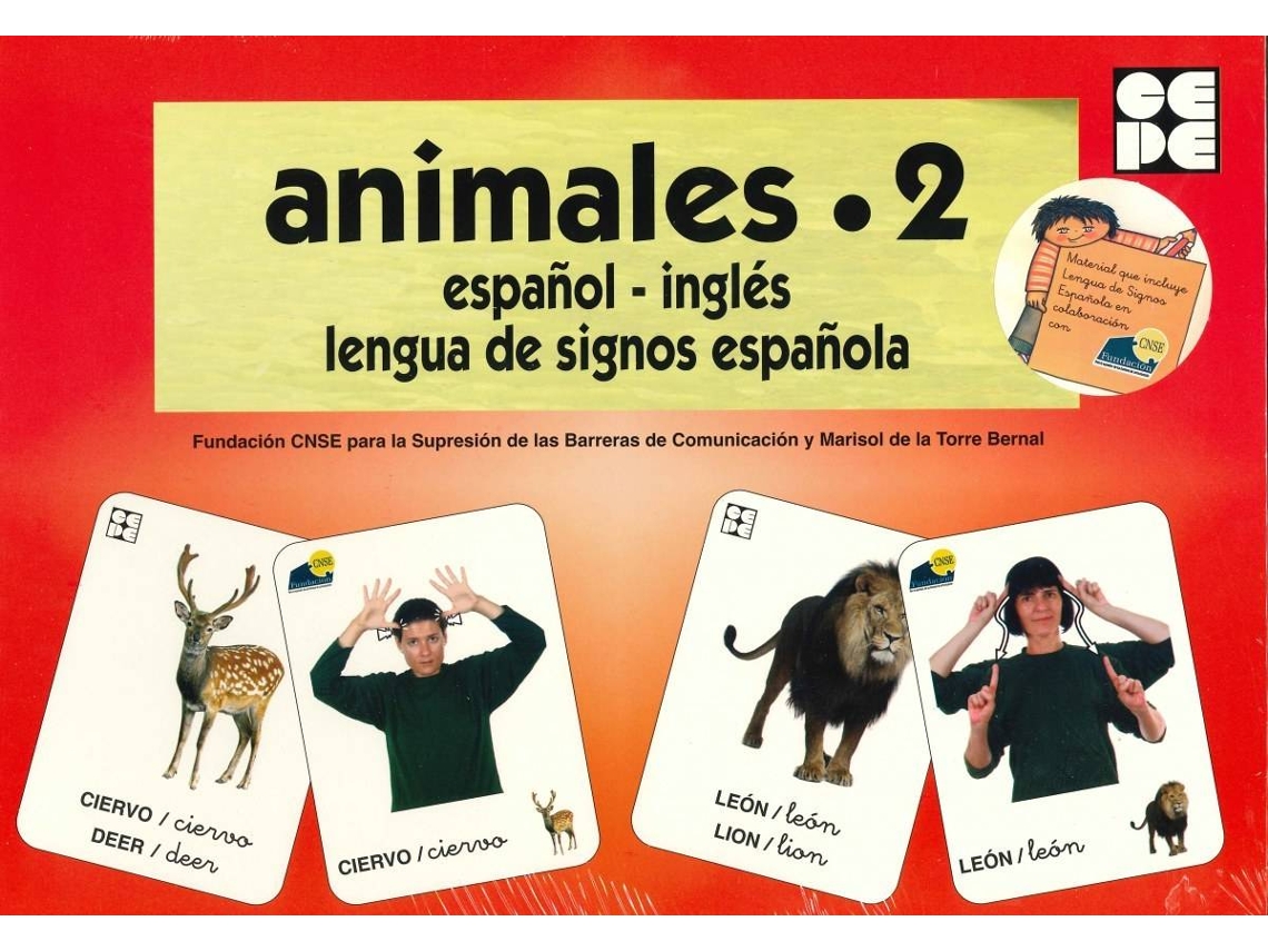 Libro Animales 2 Español Ingles Lengua De Signos Español de Vários Autores (Español)