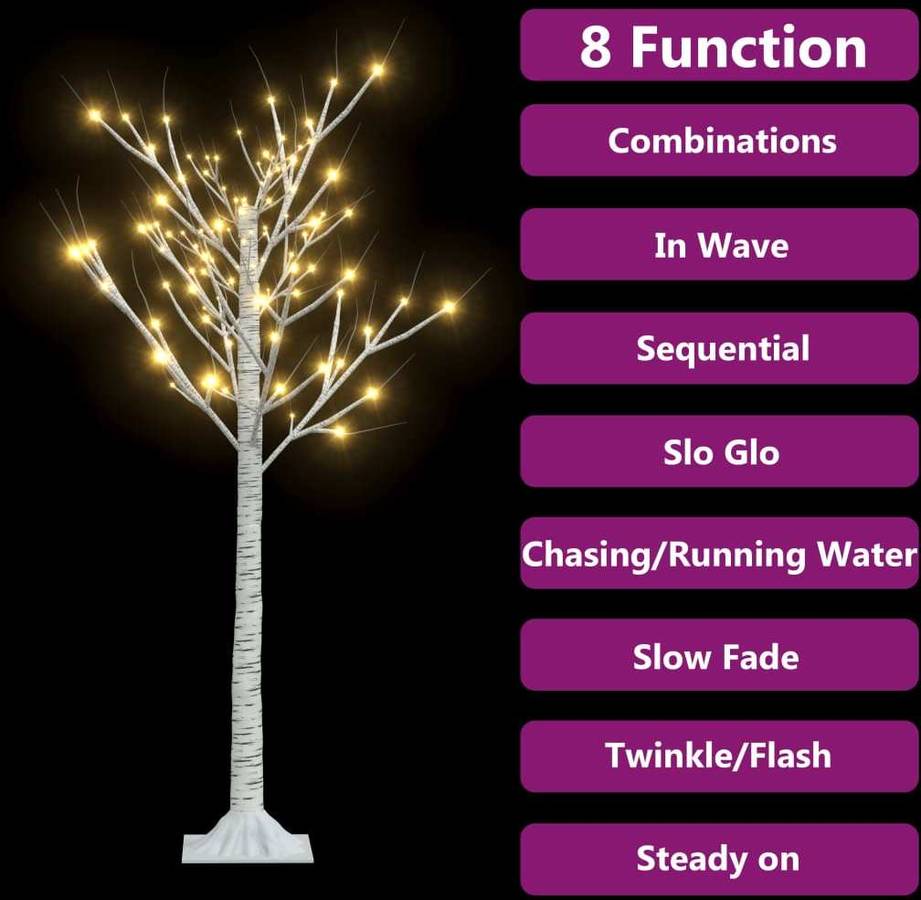 Árbol de Navidad VIDAXL con 120 LEDs (Blanco - 120 cm)