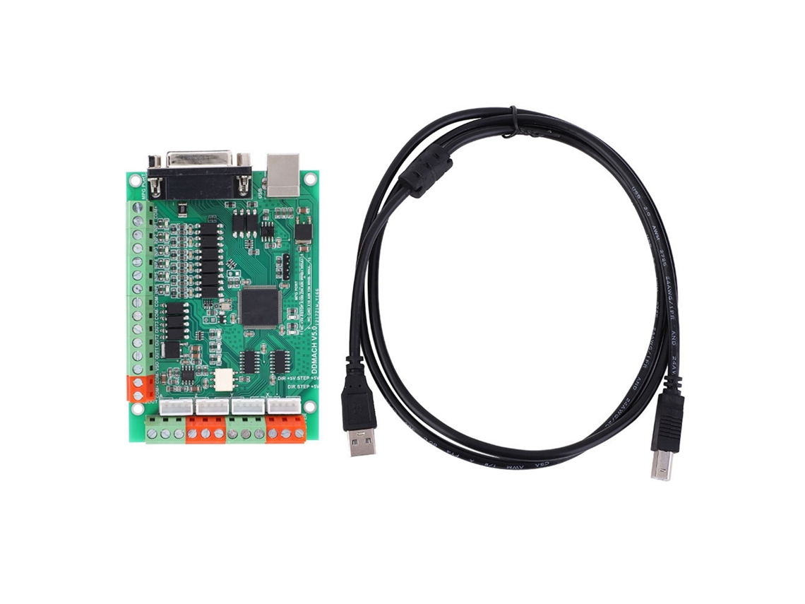 Cartão De Controle De Movimento De 4 Eixos Cnc De 125khz Para Mach3 Com Interface Usb 5.08 Xh2.54