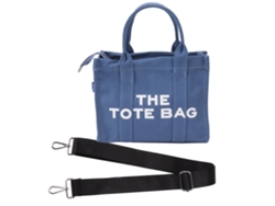 Bolso De Lona Impermeable De Gran Capacidad Para Mujer, Ideal Para El Trabajo, Viajes Y Compras - Azul