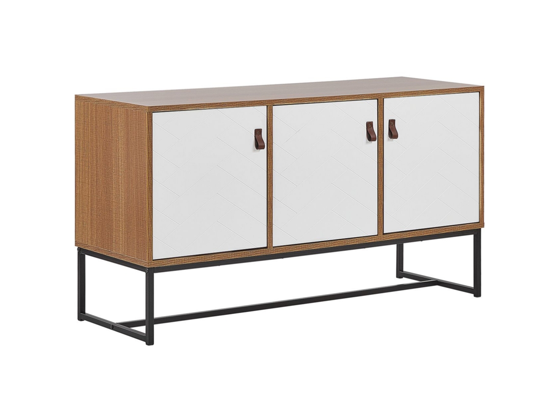 Aparador de 3 puertas BELIANI Nueva de MDF Madera clara 112x39x62