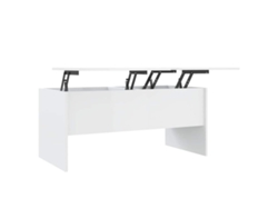 Vidaxlmesa Decentro102x50,5x46,5cm Madeira Processada Branco Brilhante MAISON EXCLUSIVE