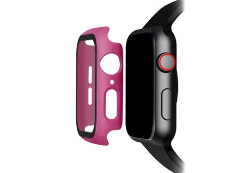 Carcasa de Reloj SLOWMOOSE para Apple Watch Screen Protector Cover Case Case Bumper (Rosa - 38Mm Série 1 2 3)