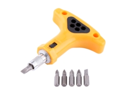 Kit De Destornillador Manual Multifuncional Con 6 Puntas Intercambiables Para Reparaciones.