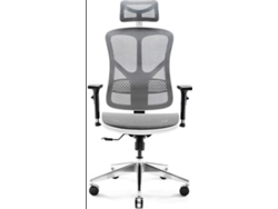 Silla para juegos DCR básica Diablo V en blanco y gris