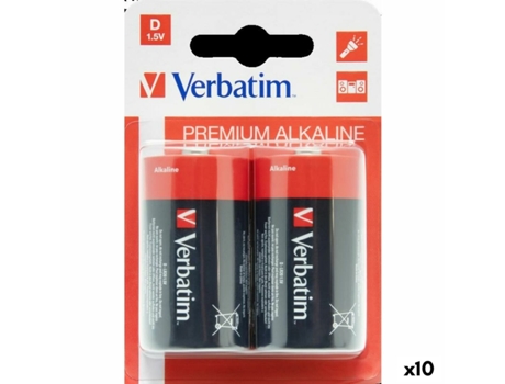 Pilas Alcalinas VERBATIM LR20 1,5 V (10 Unidades)