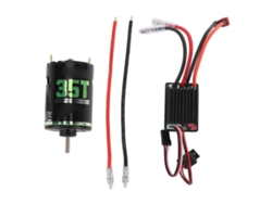 Kit De Motor Esc Con Escobillas Rc 540 320a, Resistente Al Agua, Para Coche Crawler A Escala 1/10 Con Control De Velocidad Y Alto Par.