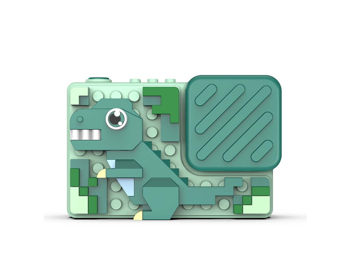 Cámara digital Eifson H8, pantalla IPS de 2,4 pulgadas, lente dual (Dinosaurio verde)