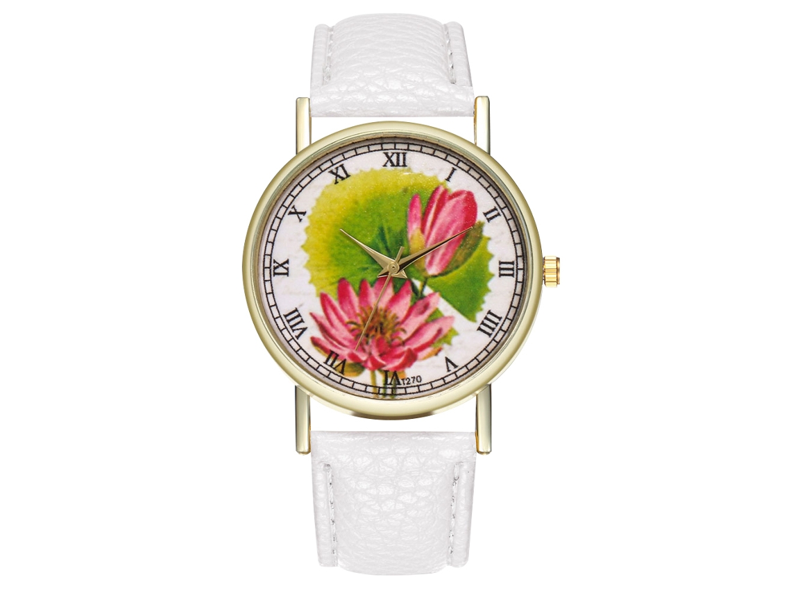 Reloj De Pulsera De Cuarzo De Estilo Moderno Para Mujer Con Esfera Redonda Azul Oscuro.