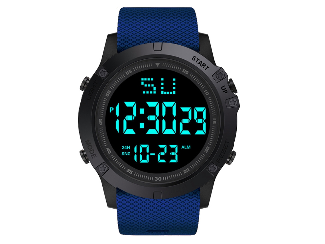 Reloj electrónico digital para hombre, reloj de pulsera deportivo, esfera grande y luminosa de 49 mm.