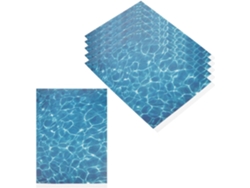 Pegatinas Pared Paquete 6 Láminas Escena Océano Plástico Adhesivo Fácil Aplicación Decoración Moderna Elegante