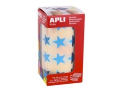 Gomets Autoadesivos APLI en Rollo - Estrela - Ø20Mm - Azul