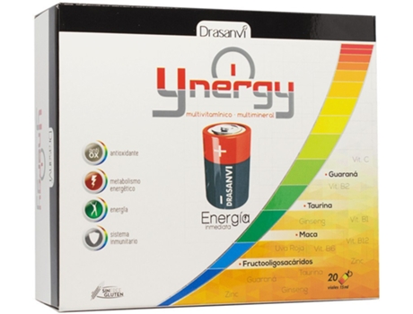 Complemento Alimentar DRASANVI Ynergy Energia Inmediata 20 Viales X (Menta)