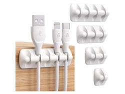 Organizador De Cables paquete De 5 Mini Soportes Adhesivos Para La Gestión Y Organización De Cables
