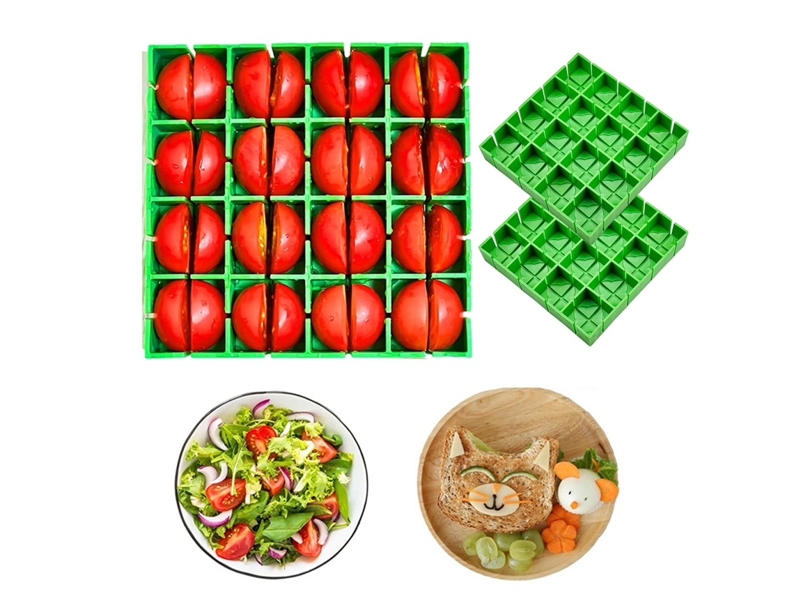 Cortador De Tomates Cereja De 16 Compartimentos