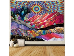 2026-pared Tapestry Linjou Paisaje Natural Sol Árboles Decoración Dormitorio M 130x150cm M