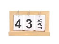 Calendário De Mesa De Madeira Com Flip Retro Nórdico Grande Para Escritório E Lar