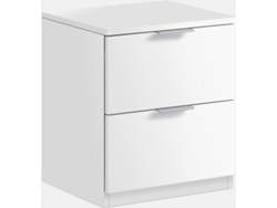 Mesa de Noche DMORA Blanco (Aglomerado de Melamina - 38x45x34 cm)