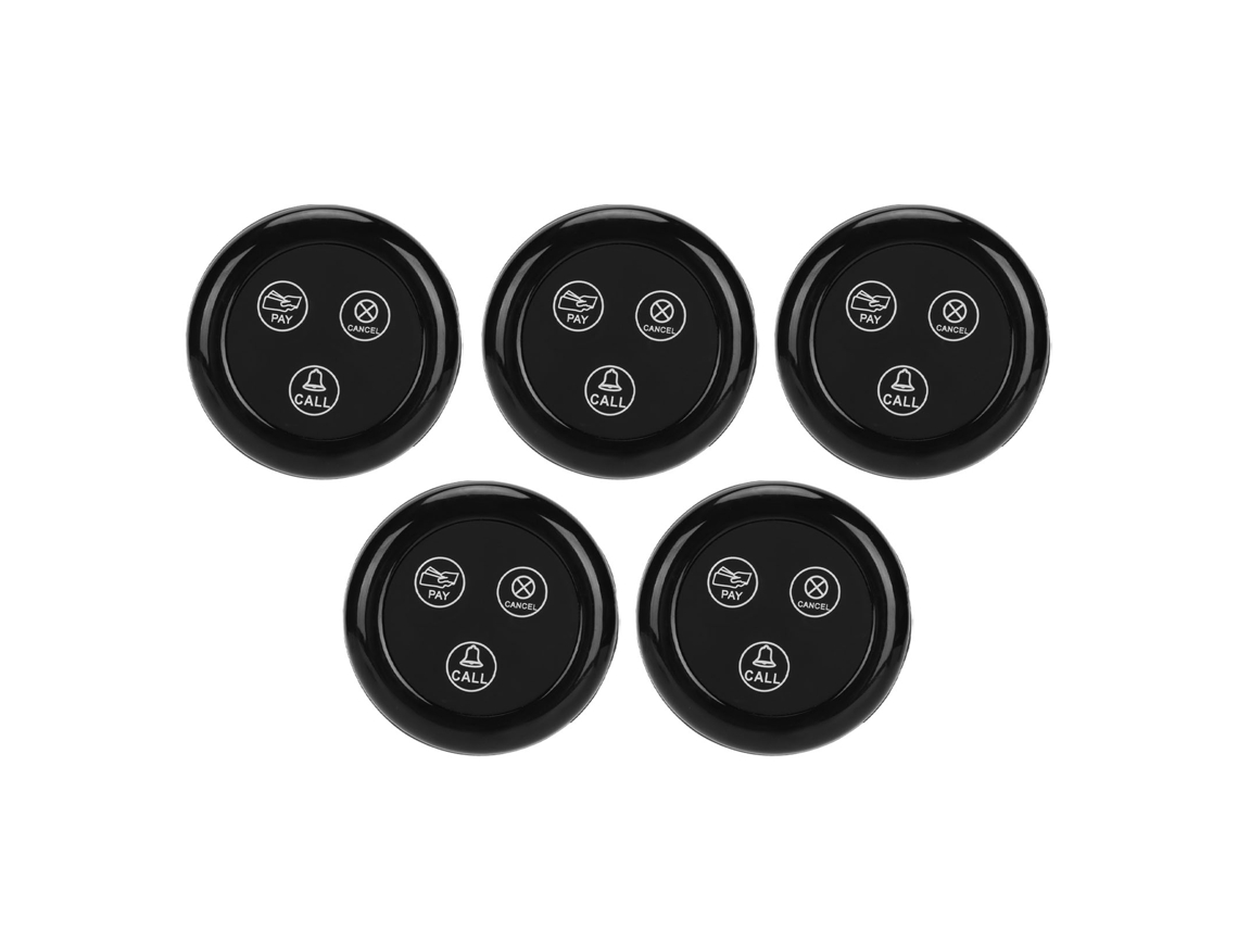 Botón De Llamada Inalámbrico Para Cuidadores, 5 Unidades, Resistente Al Agua, 433 Mhz, Con Botón De Alerta De Largo Alcance Para Enfermeras De Ancianos.