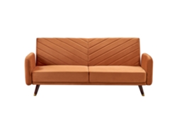 Sofá cama BELIANI Senja de Terciopelo Naranja 200x95x87