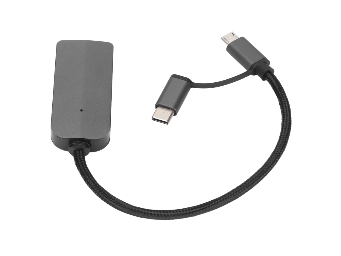 Adaptador De Cabo 2 Em 1 Full Hd 1080p Para Celular Com Chip Inteligente Conversor De Áudio E Vídeo