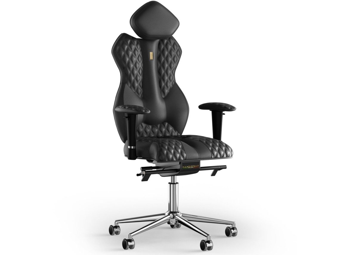 Silla de Oficina KULIK Royal Stitching Cuero (Preto -130x50x50cm)