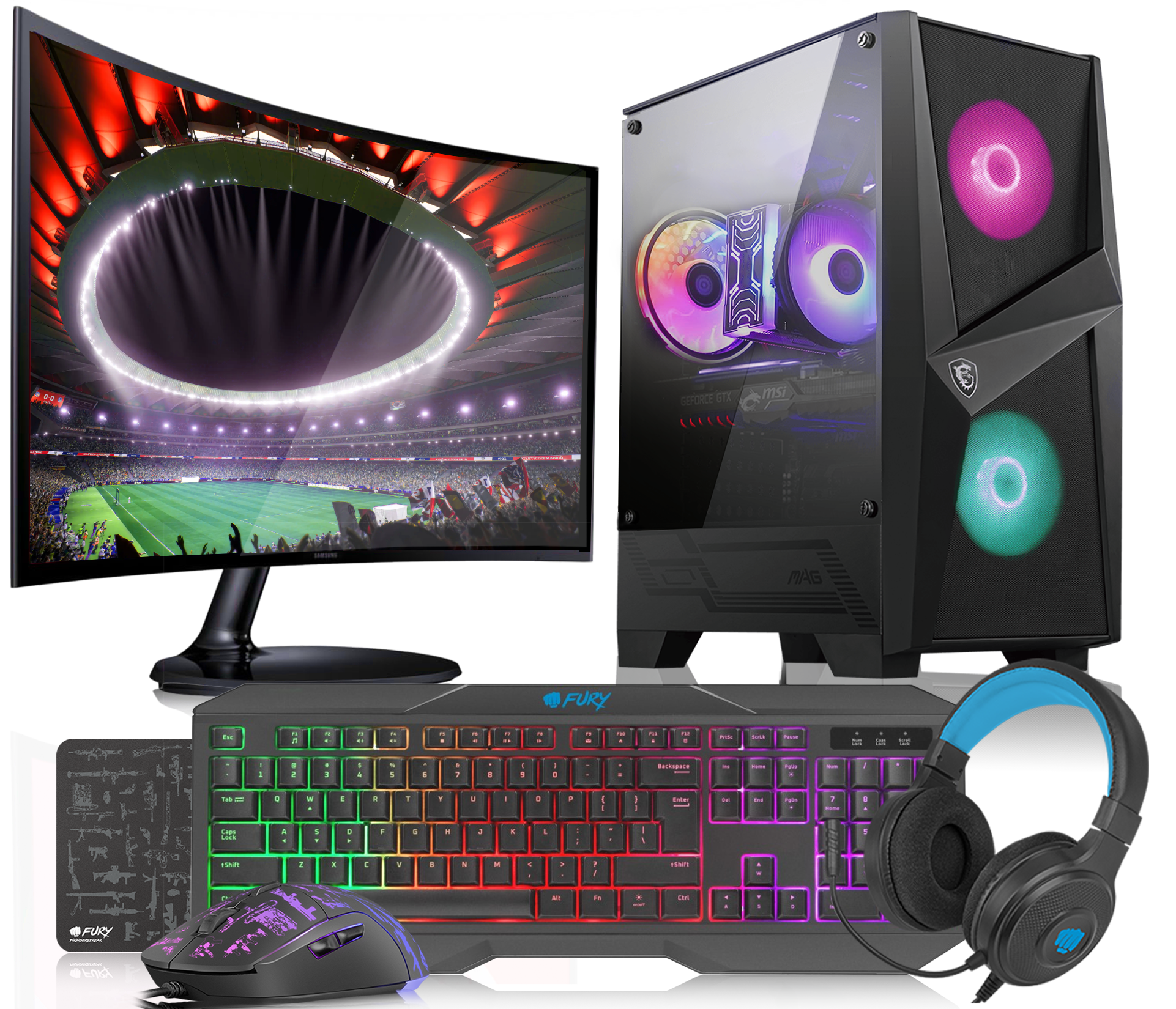 Desktop VIST Pc Gaming Core I5 11400F Ram 16Gb Rtx 3050 Ssd 1Tb M.2 Lcd 24 Windows 11 Pro