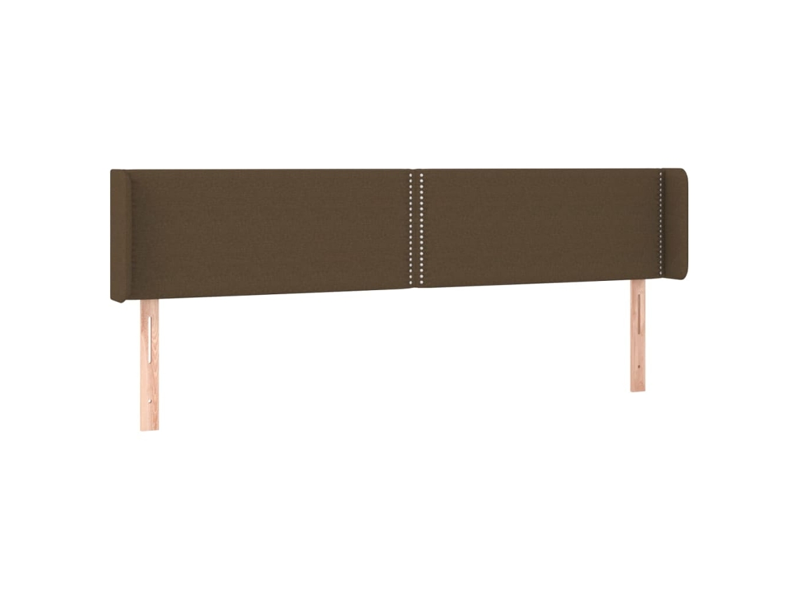 Cabecero con solapas, tejido marrón oscuro, MAISON EXCLUSIVE (203 x 16 x 78 cm)