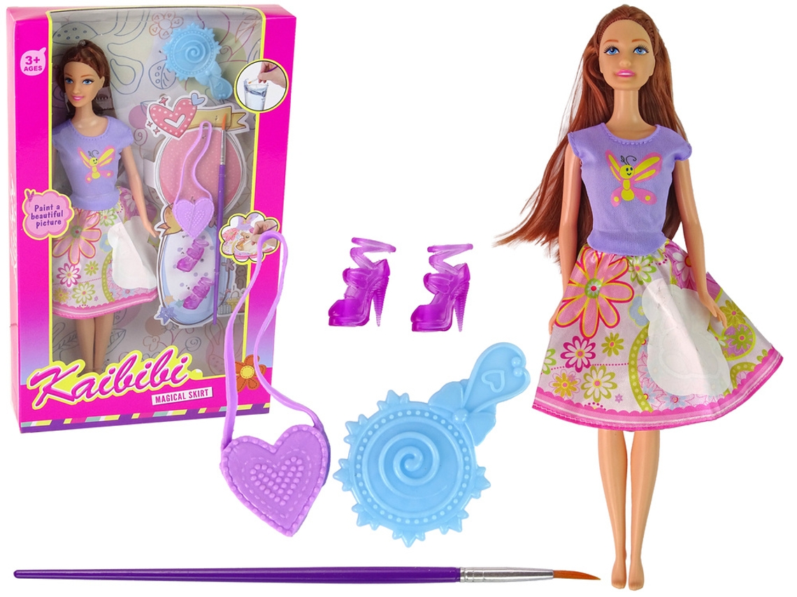Vestido para pintar de pelo largo para muñeca B.active