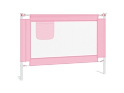 Barandilla de cama VIDAXL Rosa Tela (90x25cm)
