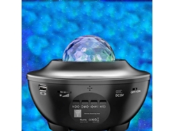 LED LUZES NOITE DE PROJEDOR - 2 EM 1 Ocean Wave Star Sky Night Light com Bluetooth Music Speaker, Som Sensor, Remote Control, 360Rotating P 