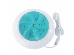 Lavadora portátil HYMNORA Mini Ultrasonido, Lavadora Automática con USB, Cyan