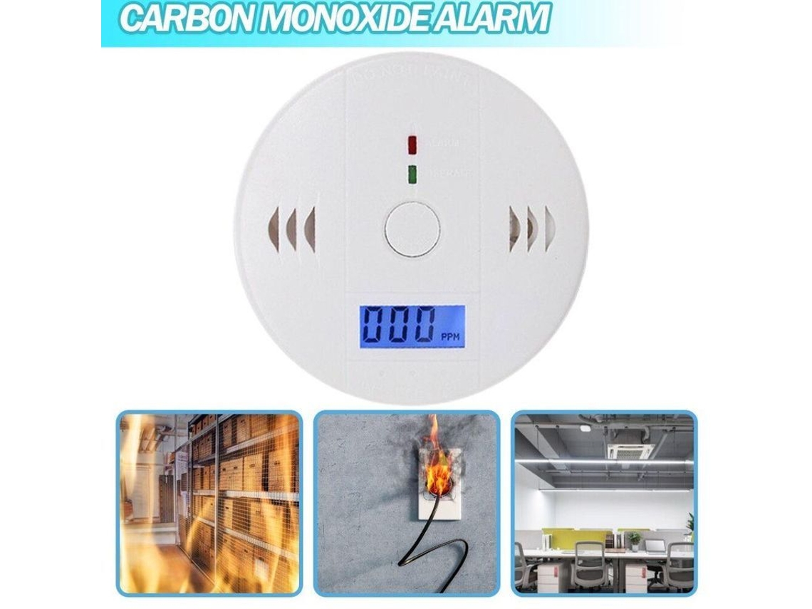 Alarma De Detección De Monóxido De Carbono (co) Con Batería, Combinada, 85 Db, Indicador Led, 50-300 Ppm