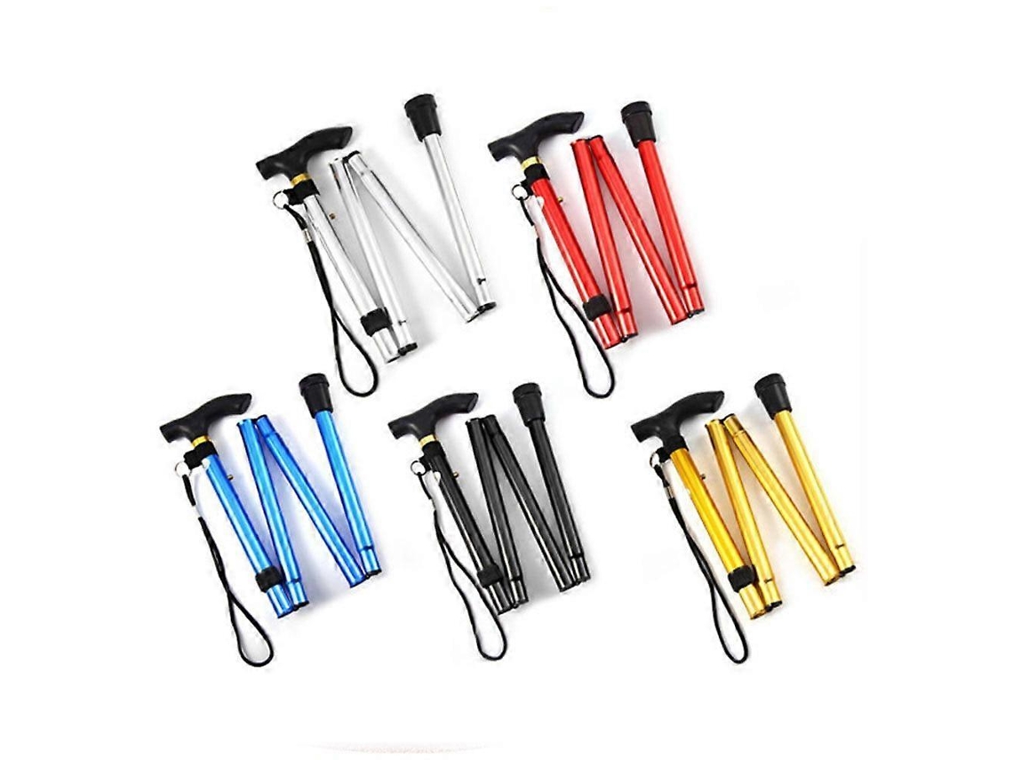 Bastón plegable Sagasave, fabricado en aleación de aluminio, con altura ajustable, ideal para personas mayores y adultos.