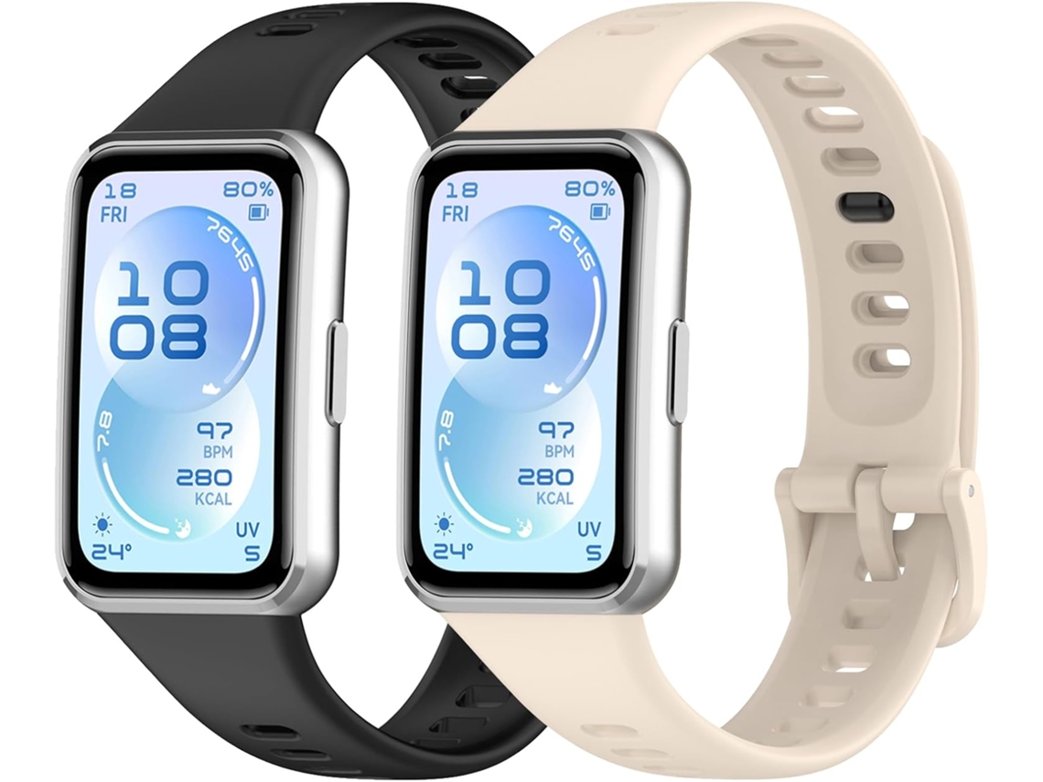 Bracelete Para Huawei Band 11/band 11 Pro Bracelete De Silicone De Cor Sólida 2pcs Estilo 3 Gertiz